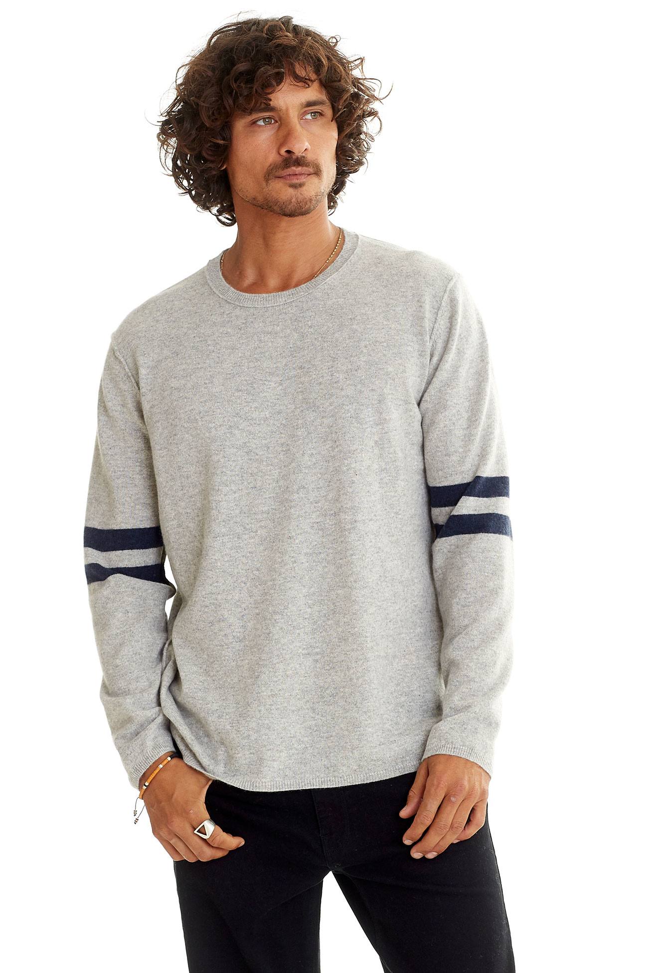 LT HEATHER GREY/NAVY