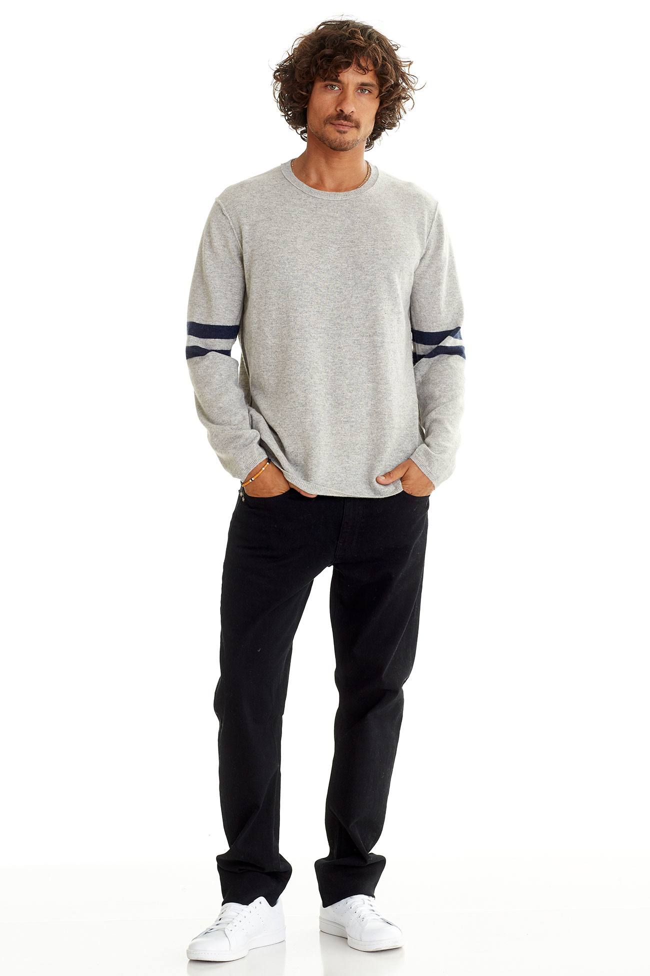 LT HEATHER GREY/NAVY