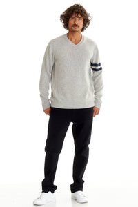 LT HEATHER GREY/NAVY