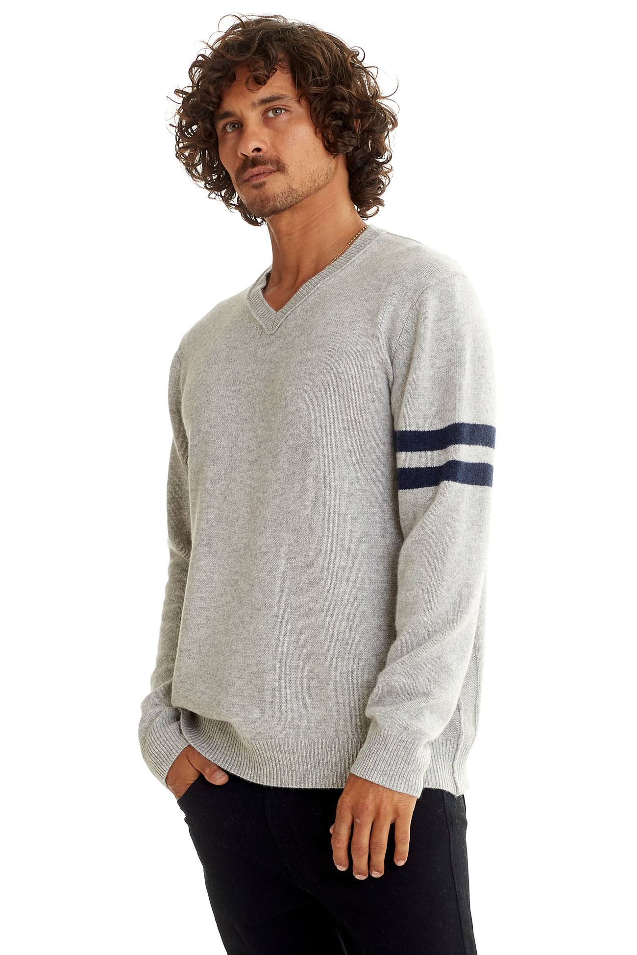 LT HEATHER GREY/NAVY