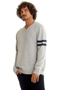 LT HEATHER GREY/NAVY