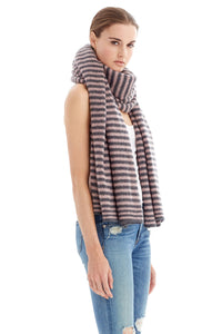 CHARCOAL/ANTIQUE PINK STRIPES