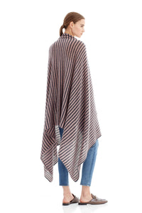 CHARCOAL/ANTIQUE PINK STRIPES