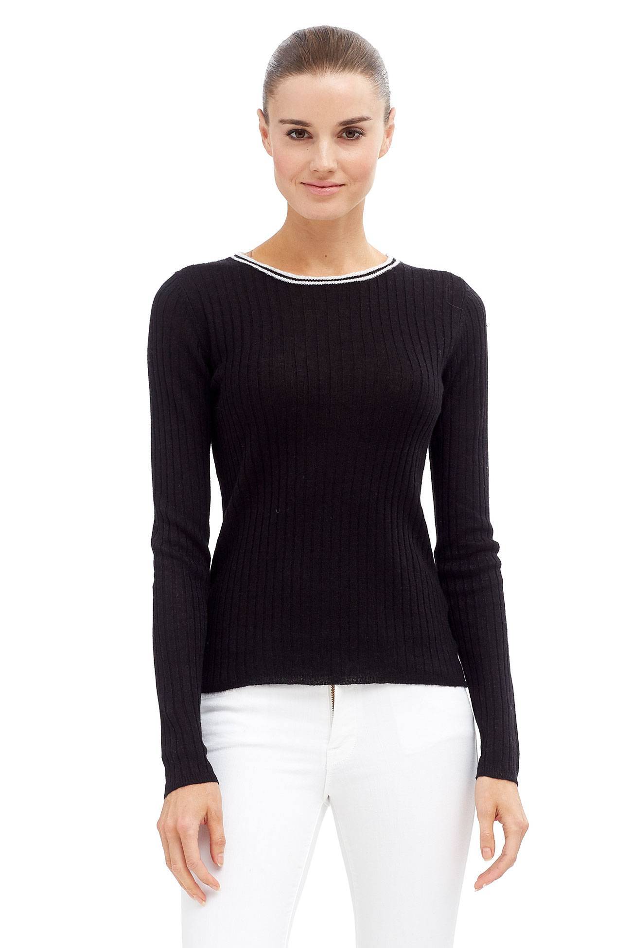 BLACK/BRIGHT WHITE CONTRAST STRIPE