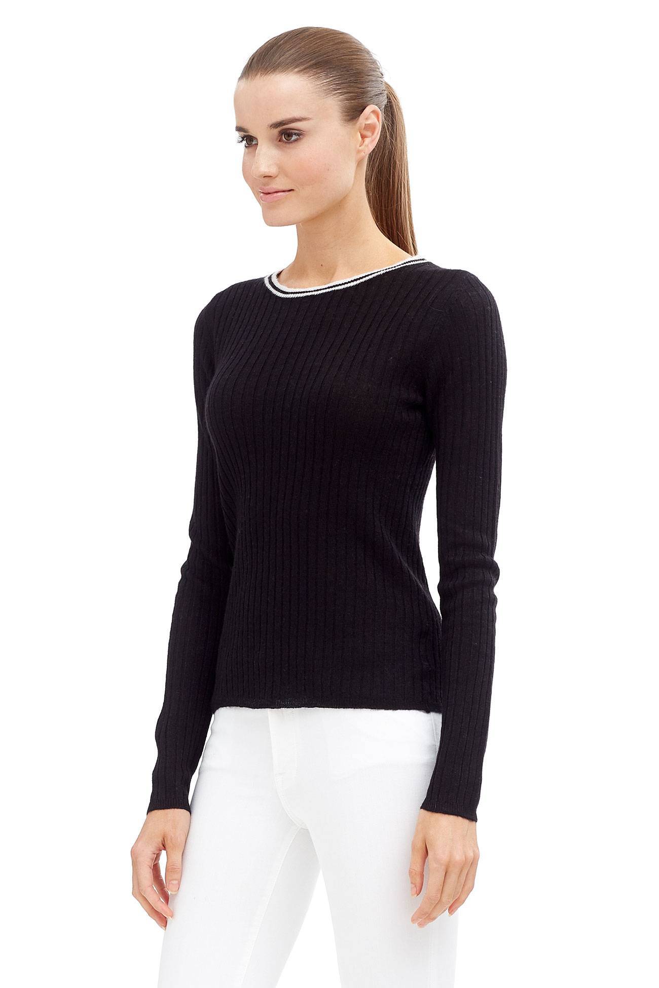 BLACK/BRIGHT WHITE CONTRAST STRIPE