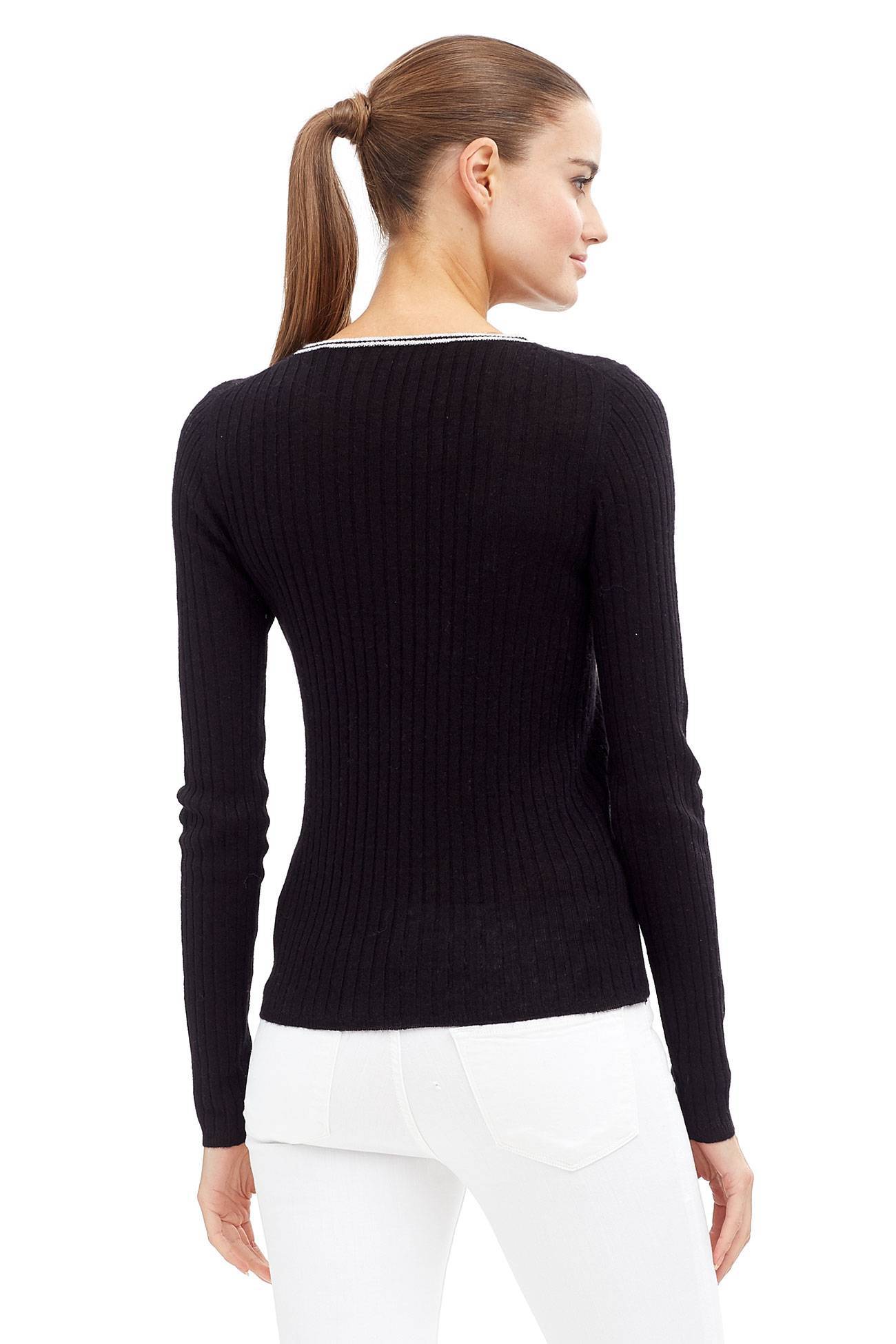 BLACK/BRIGHT WHITE CONTRAST STRIPE