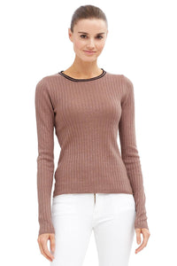 FAWN/BLACK CONTRAST STRIPE