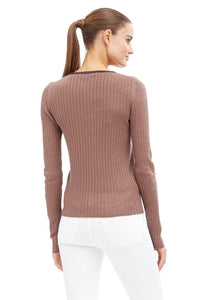 FAWN/BLACK CONTRAST STRIPE