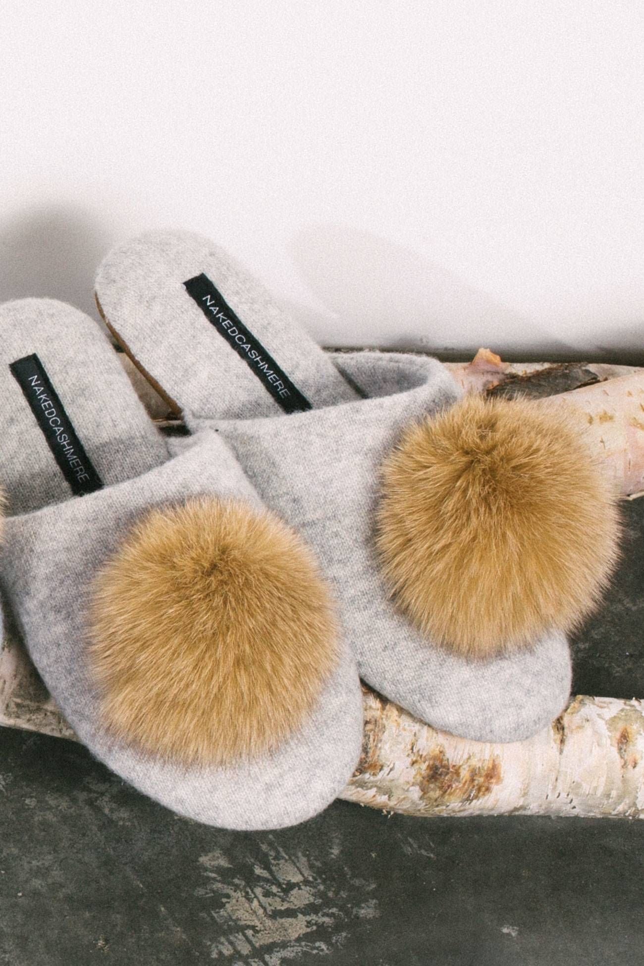 LT HTR GREY/NATURAL PUFF