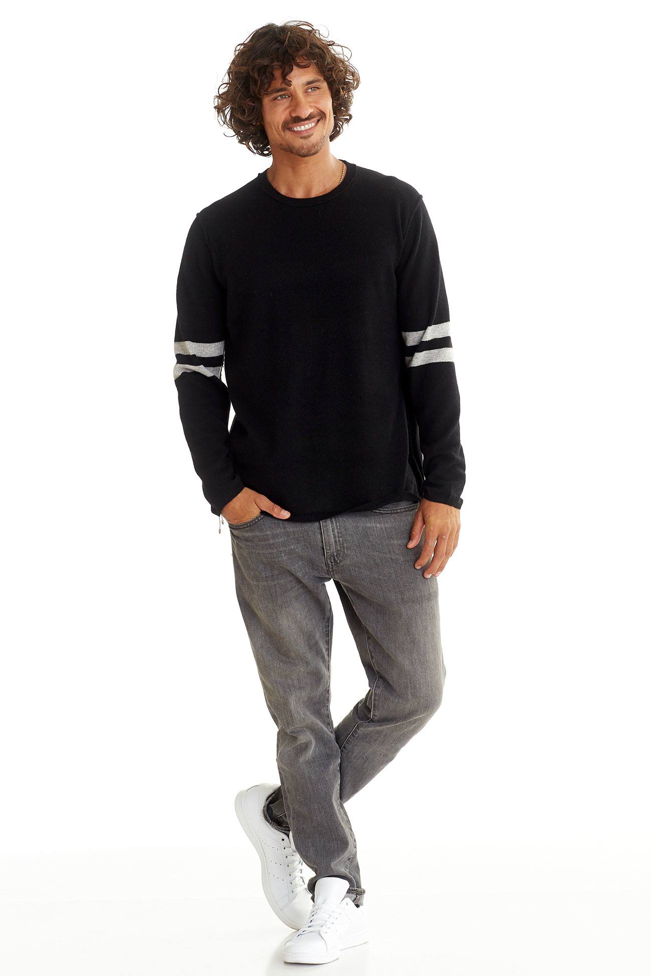 BLACK/LIGHT HEATHER GREY