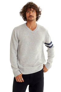 LT HEATHER GREY/NAVY