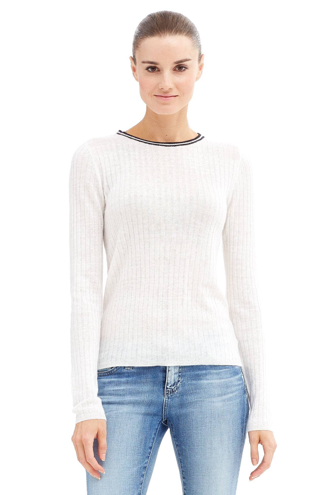 BRIGHT WHITE/BLACK CONTRAST STRIPE