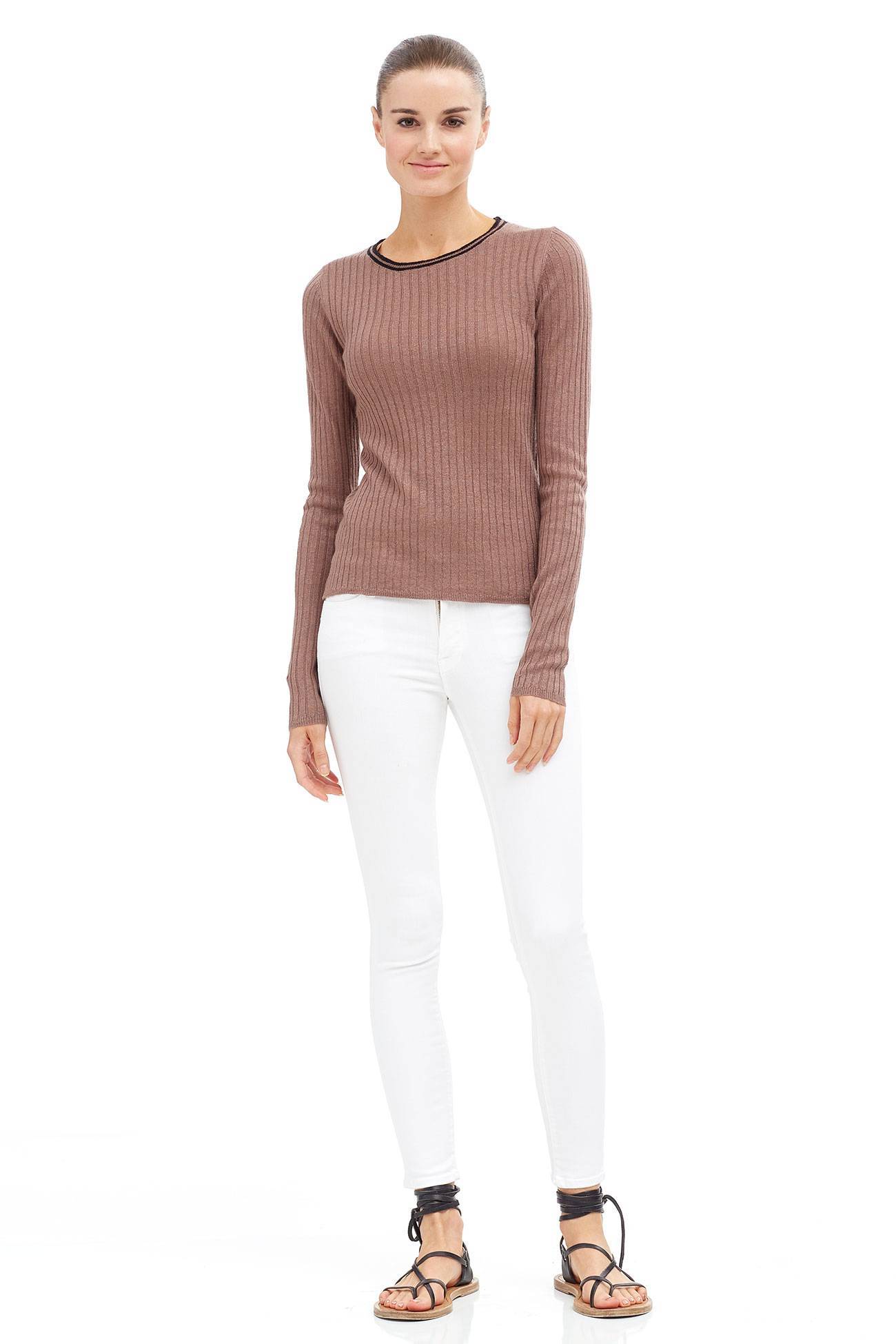 FAWN/BLACK CONTRAST STRIPE